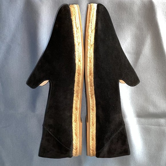 JACK ROGERS Black Suede AUDREY ESPADRILLE FLATS, Women Size 11, New w/tag - Picture 6 of 14